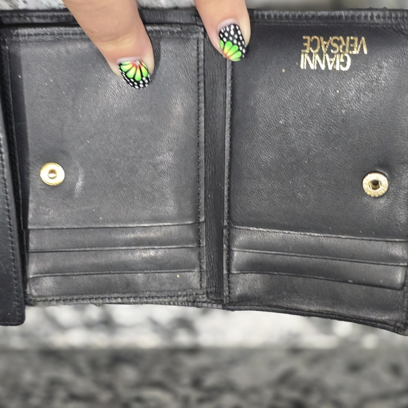 Gianni Versace Baroque  Floral Motif and Leopard Print Tri-fold Wallet - Picture 4 of 8